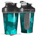 Decal Style Skin Wrap works with Blender Bottle 20oz Bokeh Hearts Neon Teal (BOTTLE NOT INCLUDED)