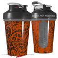 Decal Style Skin Wrap works with Blender Bottle 20oz Folder Doodles Burnt Orange (BOTTLE NOT INCLUDED)
