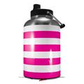 Skin Decal Wrap for 2017 RTIC One Gallon Jug Psycho Stripes Hot Pink and White (Jug NOT INCLUDED) by WraptorSkinz