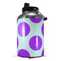 Skin Decal Wrap for 2017 RTIC One Gallon Jug Kearas Polka Dots Purple And Blue (Jug NOT INCLUDED) by WraptorSkinz