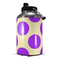 Skin Decal Wrap for 2017 RTIC One Gallon Jug Kearas Polka Dots Purple On Cream (Jug NOT INCLUDED) by WraptorSkinz