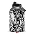 Skin Decal Wrap for 2017 RTIC One Gallon Jug Skull Checker (Jug NOT INCLUDED) by WraptorSkinz