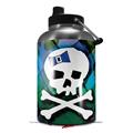 Skin Decal Wrap for 2017 RTIC One Gallon Jug Rainbow Plaid Skull (Jug NOT INCLUDED) by WraptorSkinz