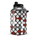 Skin Decal Wrap for 2017 RTIC One Gallon Jug Locknodes 05 Red Dark (Jug NOT INCLUDED) by WraptorSkinz
