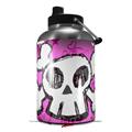 Skin Decal Wrap for 2017 RTIC One Gallon Jug Cartoon Skull Pink (Jug NOT INCLUDED) by WraptorSkinz