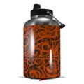 Skin Decal Wrap for 2017 RTIC One Gallon Jug Folder Doodles Burnt Orange (Jug NOT INCLUDED) by WraptorSkinz