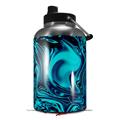 Skin Decal Wrap compatible with 2017 RTIC One Gallon Jug Liquid Metal Chrome Neon Blue (Jug NOT INCLUDED) by WraptorSkinz