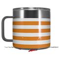 Skin Decal Wrap for Yeti Coffee Mug 14oz Psycho Stripes Orange and White - 14 oz CUP NOT INCLUDED by WraptorSkinz