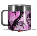 Skin Decal Wrap for Yeti Coffee Mug 14oz Scene Kid Sketches Pink - 14 oz CUP NOT INCLUDED by WraptorSkinz