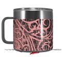 Skin Decal Wrap for Yeti Coffee Mug 14oz Folder Doodles Pink - 14 oz CUP NOT INCLUDED by WraptorSkinz