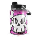 Skin Decal Wrap for Yeti Half Gallon Jug Cartoon Skull Pink - JUG NOT INCLUDED by WraptorSkinz