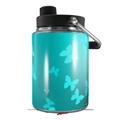 Skin Decal Wrap for Yeti Half Gallon Jug Bokeh Butterflies Neon Teal - JUG NOT INCLUDED by WraptorSkinz