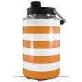 Skin Decal Wrap for Yeti 1 Gallon Jug Psycho Stripes Orange and White - JUG NOT INCLUDED by WraptorSkinz