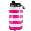 Skin Decal Wrap for Yeti 1 Gallon Jug Psycho Stripes Hot Pink and White - JUG NOT INCLUDED by WraptorSkinz