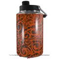 Skin Decal Wrap for Yeti 1 Gallon Jug Folder Doodles Burnt Orange - JUG NOT INCLUDED by WraptorSkinz
