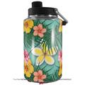 Skin Decal Wrap for Yeti 1 Gallon Jug Beach Flowers 02 Seafoam Green - JUG NOT INCLUDED by WraptorSkinz