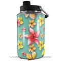 Skin Decal Wrap for Yeti 1 Gallon Jug Beach Flowers Seafoam Green - JUG NOT INCLUDED by WraptorSkinz
