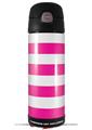 Skin Decal Wrap for Thermos Funtainer 16oz Bottle Psycho Stripes Hot Pink and White (BOTTLE NOT INCLUDED) by WraptorSkinz