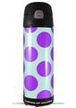 Skin Decal Wrap for Thermos Funtainer 16oz Bottle Kearas Polka Dots Purple And Blue (BOTTLE NOT INCLUDED) by WraptorSkinz