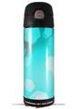 Skin Decal Wrap for Thermos Funtainer 16oz Bottle Bokeh Hex Neon Teal (BOTTLE NOT INCLUDED) by WraptorSkinz