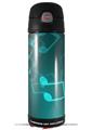 Skin Decal Wrap for Thermos Funtainer 16oz Bottle Bokeh Music Neon Teal (BOTTLE NOT INCLUDED) by WraptorSkinz