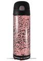 Skin Decal Wrap for Thermos Funtainer 16oz Bottle Folder Doodles Pink (BOTTLE NOT INCLUDED) by WraptorSkinz