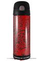 Skin Decal Wrap for Thermos Funtainer 16oz Bottle Folder Doodles Red (BOTTLE NOT INCLUDED) by WraptorSkinz