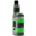 Skin Decal Wrap for Smok AL85 Alien Baby Skull Stripes Green VAPE NOT INCLUDED
