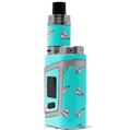 Skin Decal Wrap for Smok AL85 Alien Baby Paper Planes Neon Teal VAPE NOT INCLUDED