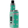 Skin Decal Wrap for Smok AL85 Alien Baby Paper Planes Turquoise VAPE NOT INCLUDED