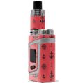 Skin Decal Wrap for Smok AL85 Alien Baby Nautical Anchors Away 02 Coral VAPE NOT INCLUDED