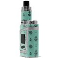 Skin Decal Wrap for Smok AL85 Alien Baby Nautical Anchors Away 02 Seafoam Green VAPE NOT INCLUDED