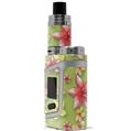 Skin Decal Wrap for Smok AL85 Alien Baby Beach Flowers Sage Green VAPE NOT INCLUDED