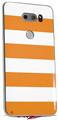 Skin Decal Wrap for LG V30 Psycho Stripes Orange and White