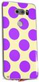 Skin Decal Wrap for LG V30 Kearas Polka Dots Purple On Cream