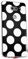 Skin Decal Wrap for LG V30 Kearas Polka Dots White On Black
