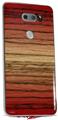 Skin Decal Wrap for LG V30 Exotic Wood Zebra Wood Burst Fire Red