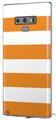 Decal style Skin Wrap compatible with Samsung Galaxy Note 9 Psycho Stripes Orange and White
