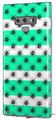 Decal style Skin Wrap compatible with Samsung Galaxy Note 9 Kearas Daisies Stripe SeaFoam