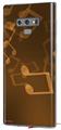 Decal style Skin Wrap compatible with Samsung Galaxy Note 9 Bokeh Music Orange