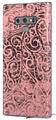 Decal style Skin Wrap compatible with Samsung Galaxy Note 9 Folder Doodles Pink