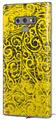 Decal style Skin Wrap compatible with Samsung Galaxy Note 9 Folder Doodles Yellow
