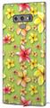 Decal style Skin Wrap compatible with Samsung Galaxy Note 9 Beach Flowers Sage Green