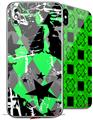 2 Decal style Skin Wraps set for Apple iPhone X and XS SceneKid Green