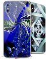 2 Decal style Skin Wraps set for Apple iPhone X and XS Hyperspace Entry