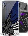 2 Decal style Skin Wraps set for Apple iPhone X and XS Baja 0040 Blue Navy