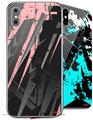 2 Decal style Skin Wraps set for Apple iPhone X and XS Baja 0014 Pink