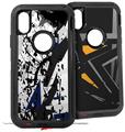 2x Decal style Skin Wrap Set compatible with Otterbox Defender iPhone X and Xs Case - Baja 0018 Blue Navy (CASE NOT INCLUDED)