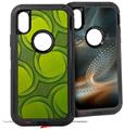 2x Decal style Skin Wrap Set compatible with Otterbox Defender iPhone X and Xs Case - Offset Spiro (CASE NOT INCLUDED)