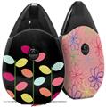Skin Decal Wrap 2 Pack compatible with Suorin Drop Plain Leaves On Black VAPE NOT INCLUDED